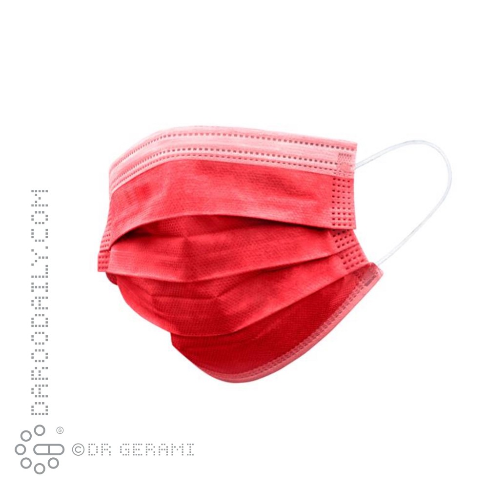 ماسک تنفسی سه لایه قرمز سپهر ۱۰ عددی