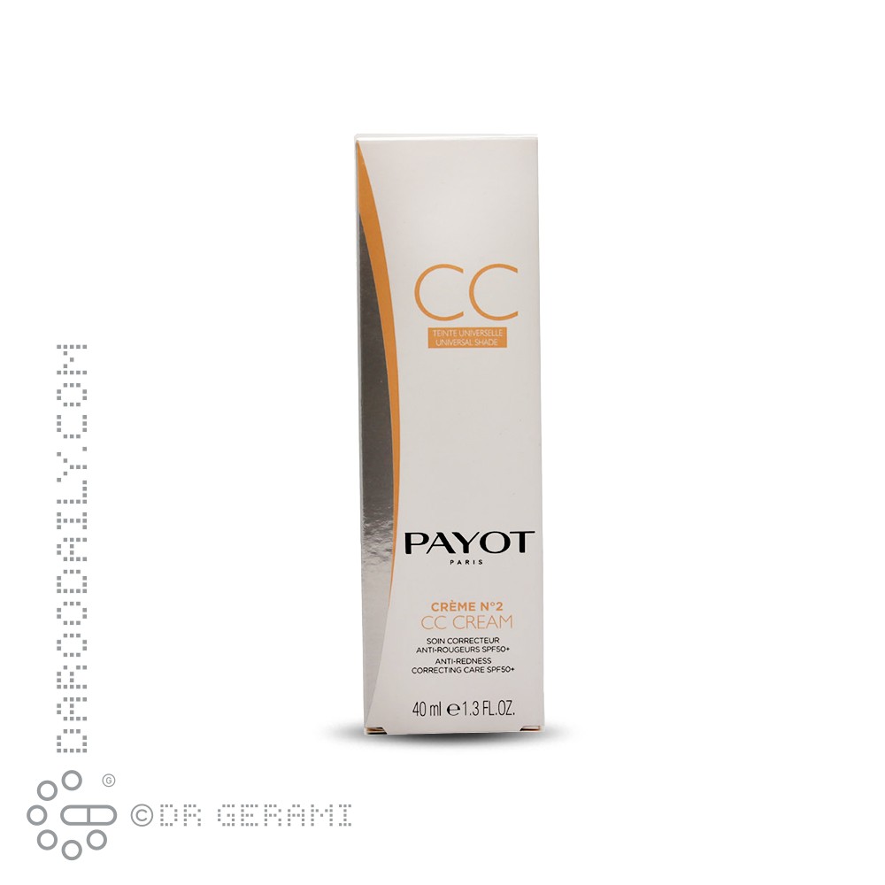 سی سی کرم ضد قرمزی پوست SPF50 شماره ۲ پایو 40 میلی لیتری