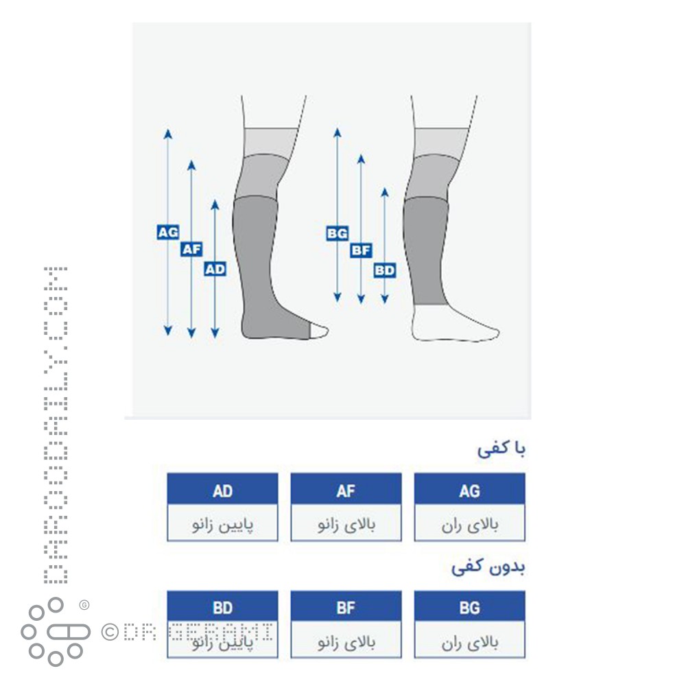 جوراب واریس جودون پاک سمن سایز BD