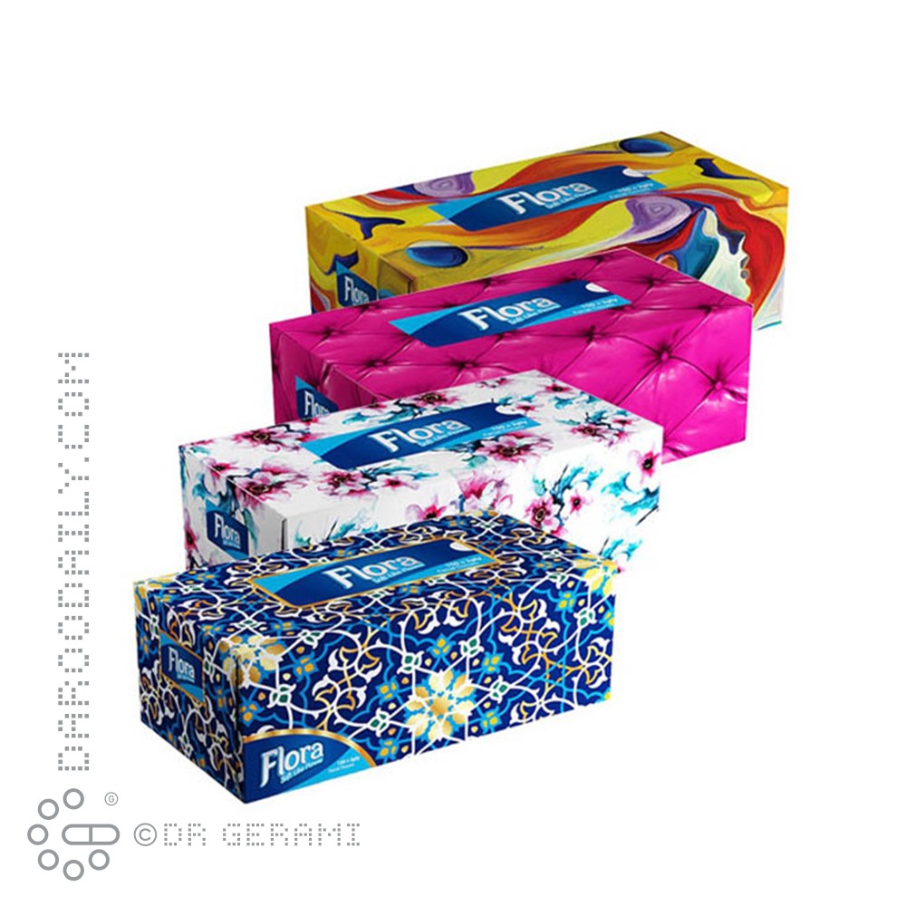 دستمال کاغذی دو لایه فلورا 150 برگی