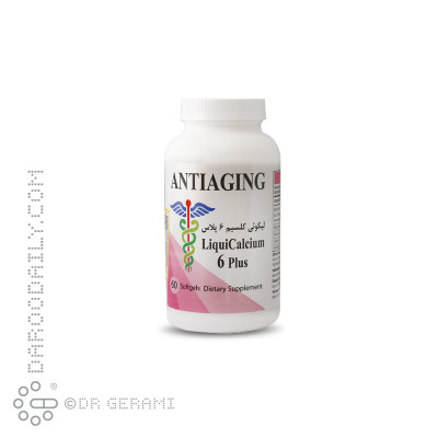 سافت ژل لیکوئی کلسیم 6 پلاس آنتی ایجینگ 60 عددی