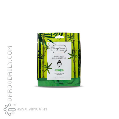 ماسک صورت نقابی پوست چرب حاوی بامبو و درخت چای دیپ سنس 25 میلی لیتری