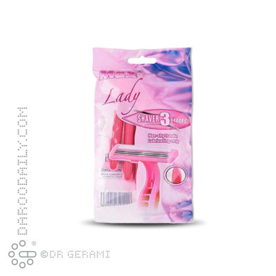 خود تراش سه لبه صورتی بانوان مکس 4 عددی