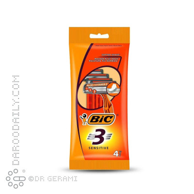 خود تراش سه لبه مدل sensitive بیک 4 عددی