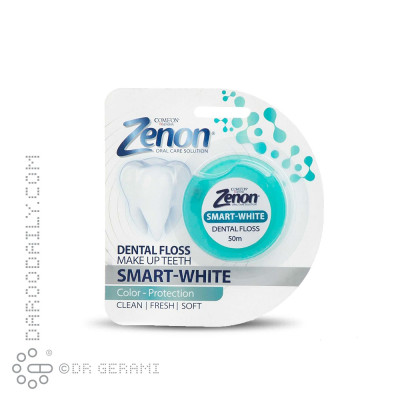 نخ دندان سفید کننده مدل Smart White زنون کامان 50 متری