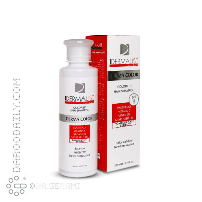 شامپو موهای رنگ شده مدل Derma Color درمالیست 200 میلی لیتری