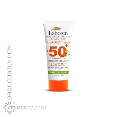 کرم ضد آفتاب بی رنگ 5in1 پوست چرب SPF50 لابورن 50 میلی لیتری