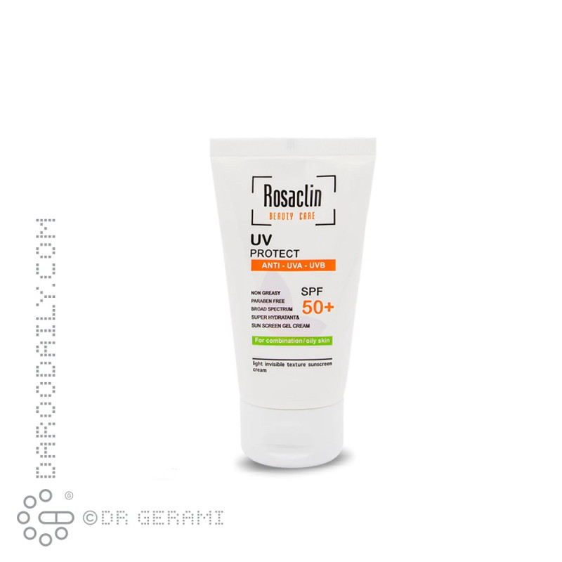 کرم ضد آفتاب بی رنگ پوست چرب و مختلط SPF50 رزاکلین 40 میلی لیتری