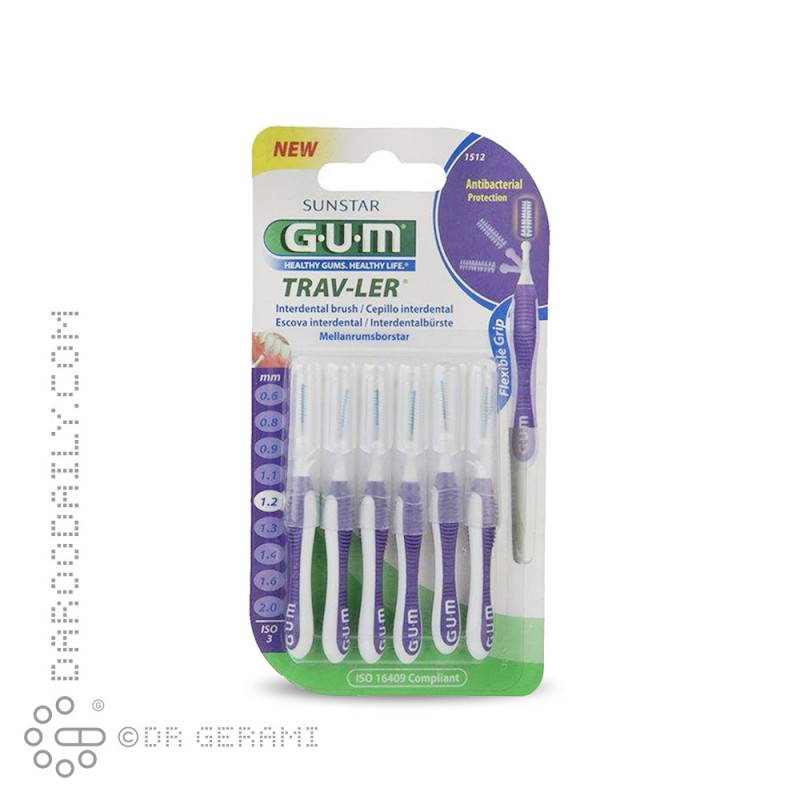 برس بین دندانی مدل Travler کد 1512 جی یو ام 6 عددی