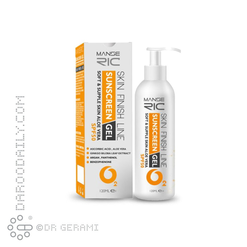 ژل ضد آفتاب SPF50 مانسریک 120 میلی لیتری