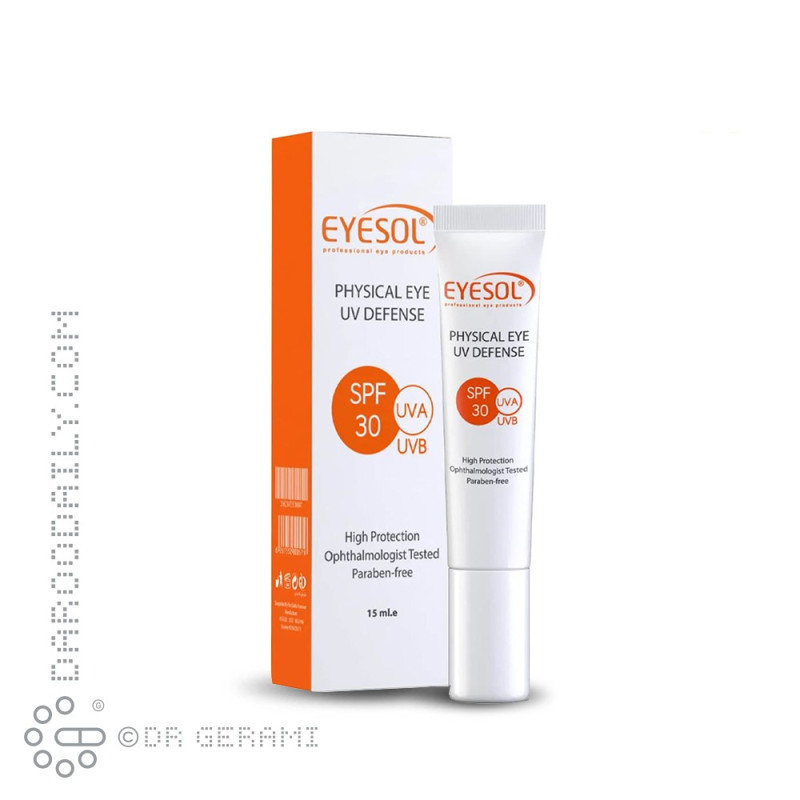 کرم ضد آفتاب دور چشم بی رنگ SPF30 آیسول 15 میلی لیتری
