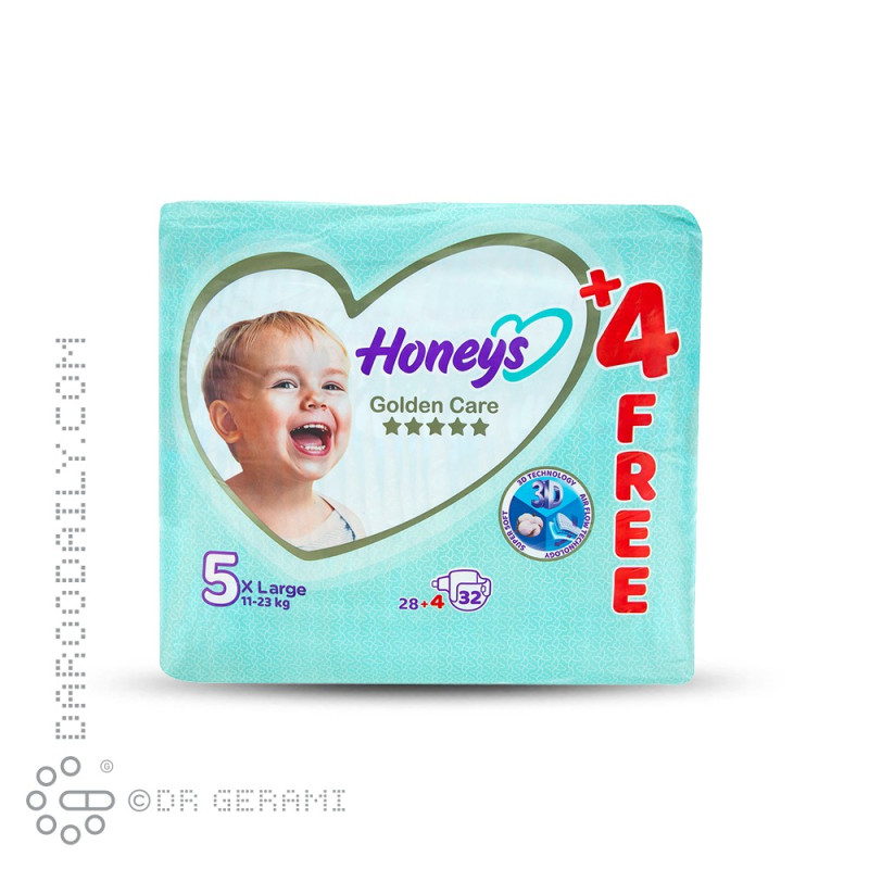 پوشک کامل کودک سایز 5 هانیز 32 عددی