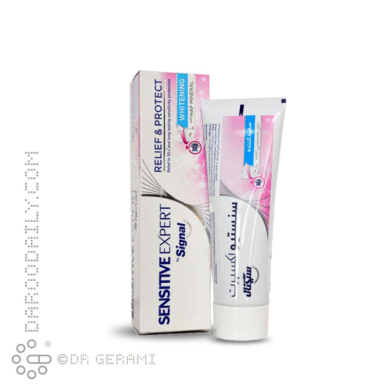 خمیر دندان سفید کننده مدل Sensitive Expert سیگنال 100 گرمی