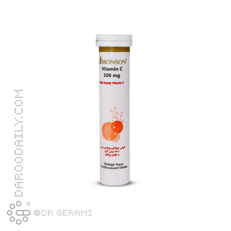 قرص جوشان 500 میلی گرمی ویتامین C برونسون 20 عددی