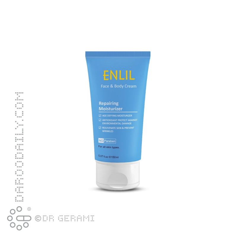 کرم ترمیم کننده پوست صورت و بدن حاوی ویتامین E انلیل 150 میلی لیتری