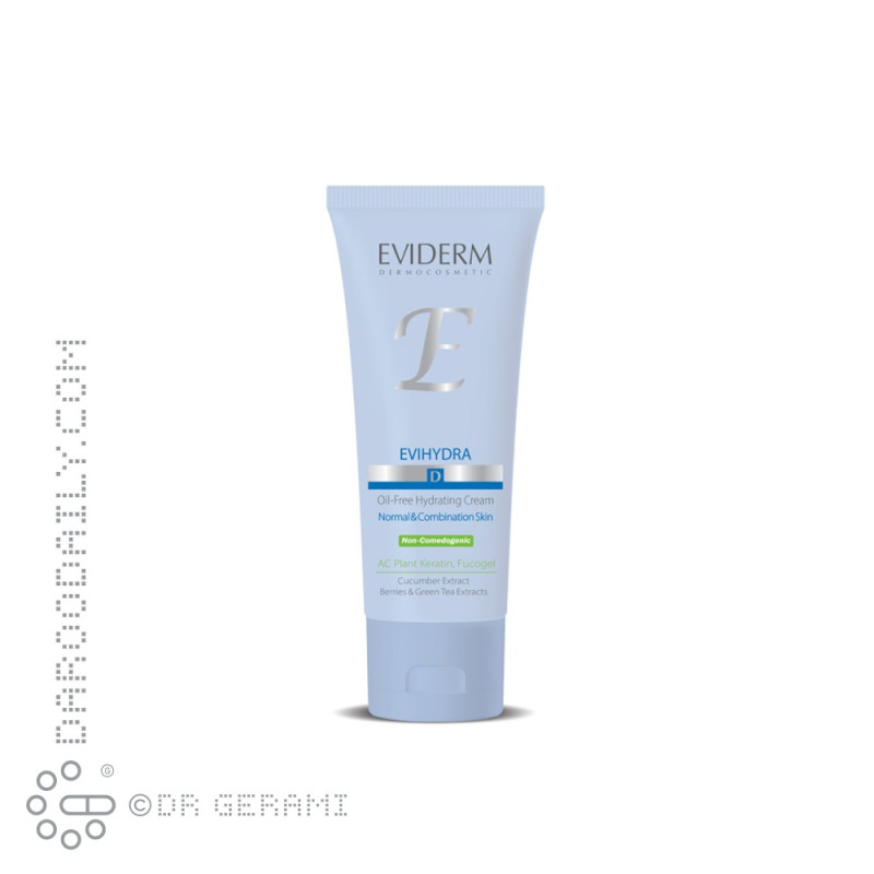 کرم آبرسان فاقد چربی پوست مختلط مدل Evihydra اویدرم 50 میلی لیتری