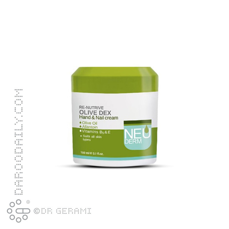 کرم نرم کننده دست و ناخن مدل Renutrive Olive Dex نئودرم 150 میلی لیتری