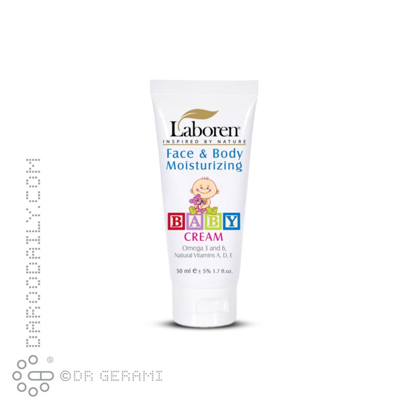 کرم مرطوب کننده صورت و بدن کودک لابورن 50 میلی لیتری