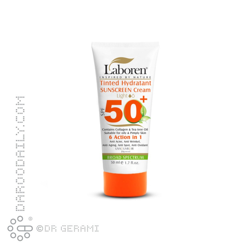 کرم ضد آفتاب روشن 6in1 پوست چرب SPF50 لابورن 50 میلی لیتری