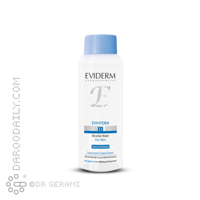 محلول میسلار واتر پوست خشک مدل Evihydra اویدرم 230 میلی لیتری