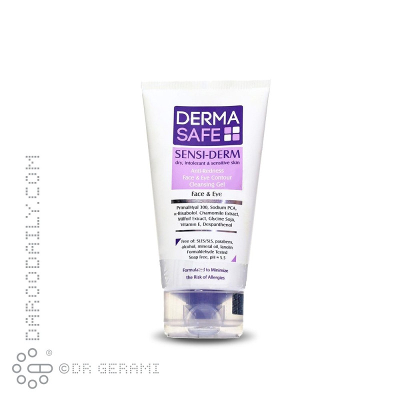 ژل شستشوی صورت و دور چشم پوست خشک درماسیف 150 میلی لیتری