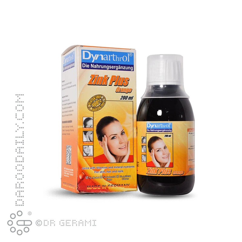شربت زینک پلاس دینارترول 200 میلی لیتری