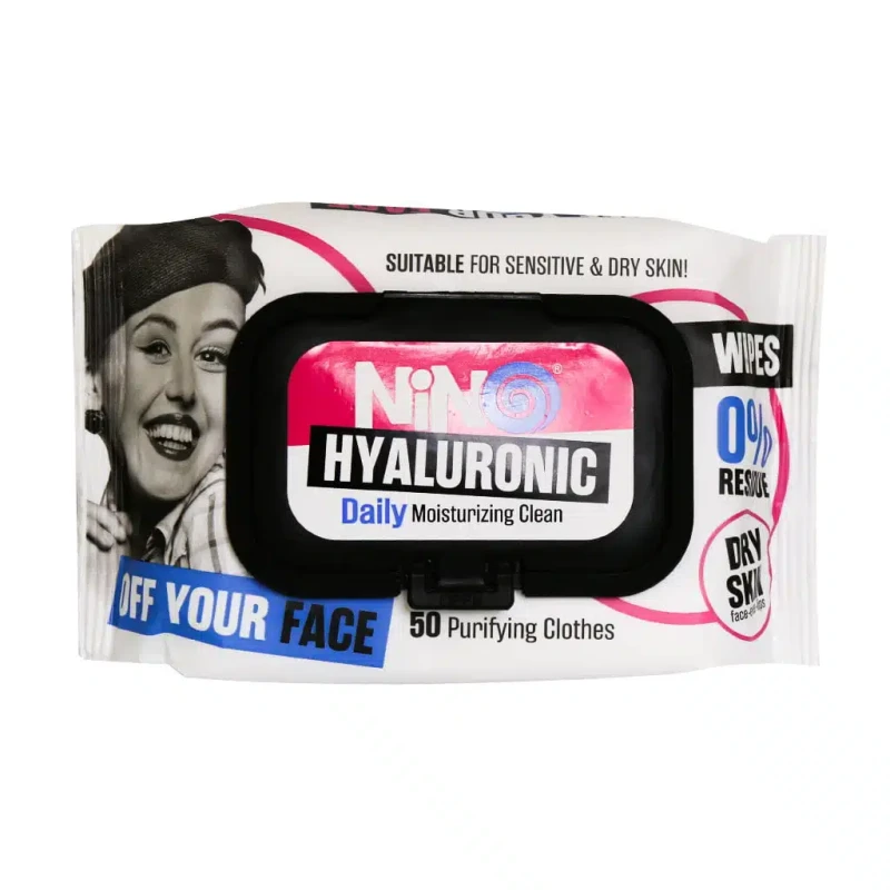 دستمال مرطوب آرایشی پوست خشک نینو 50 عددی