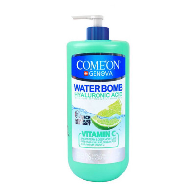 کرم آبرسان صورت و بدن ویتامین C مدل Water Bomb کامان 500 میلی لیتری