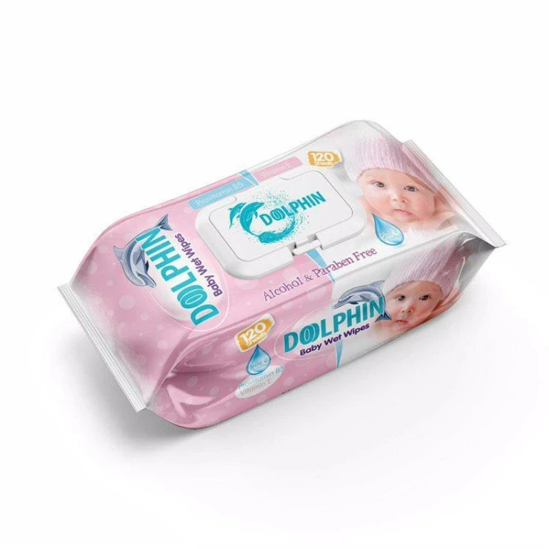 دستمال مرطوب کودک  دلفین ۱۲۰ عددی