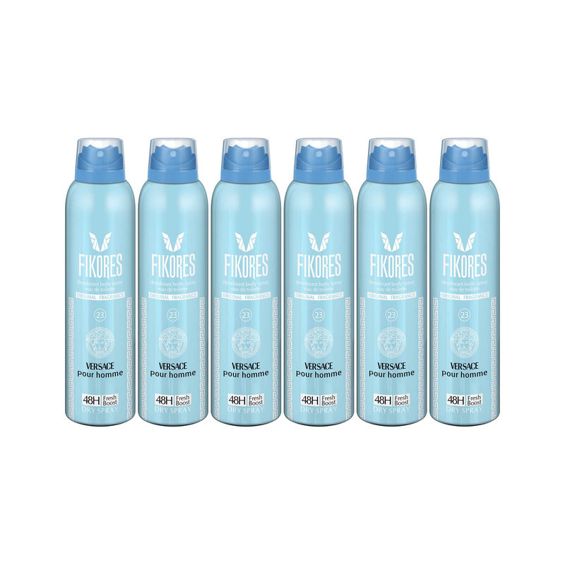اسپری خوشبو کننده بدن آقایان مدل Versace Pour Homme فیکورس 200 میلی لیتری