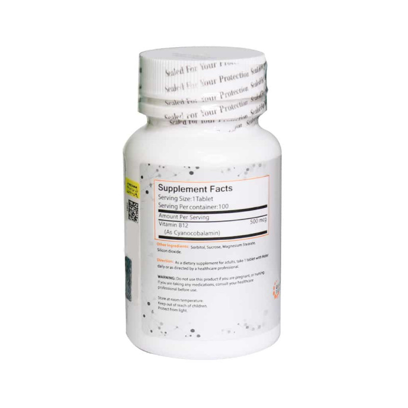 قرص 500 میکروگرمی ویتامین B12 پرفورمنس اج 100 عددی