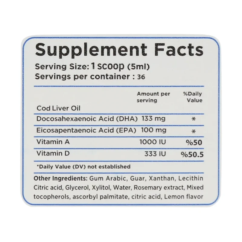 شربت روغن کبد ماهی امولسیونه بایوارجینال 180 میلی لیتری