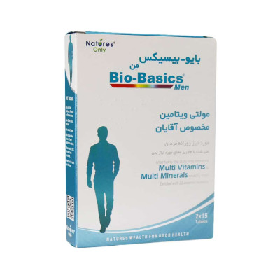 قرص مولتی ویتامین بایو بیسیکس آقایان نیچرز اونلی 30 عددی