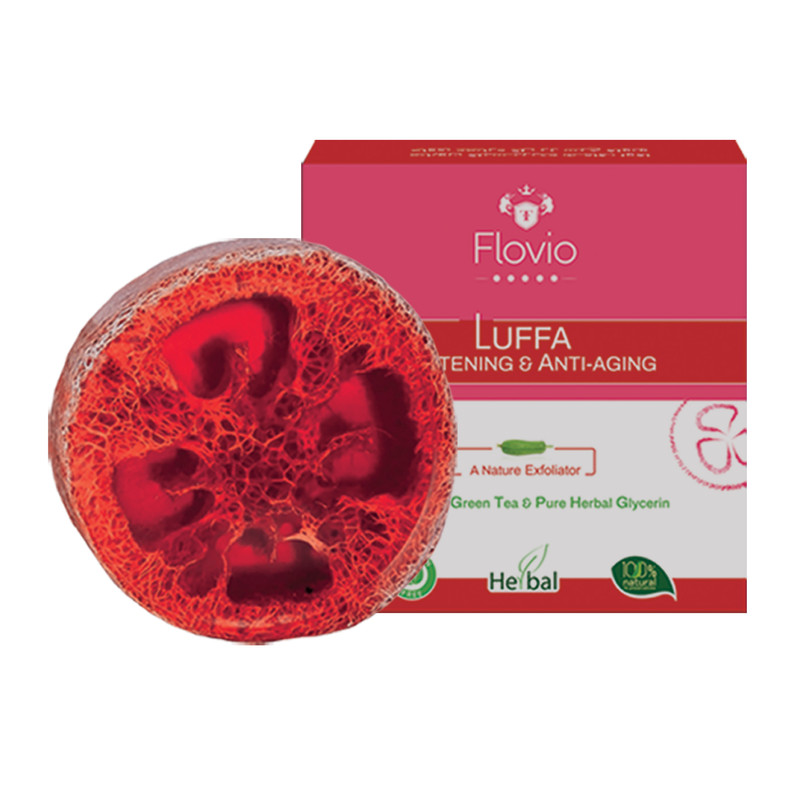 صابون گلیسیرینه حاوی گل رز لوفا فلویو 100 گرمی