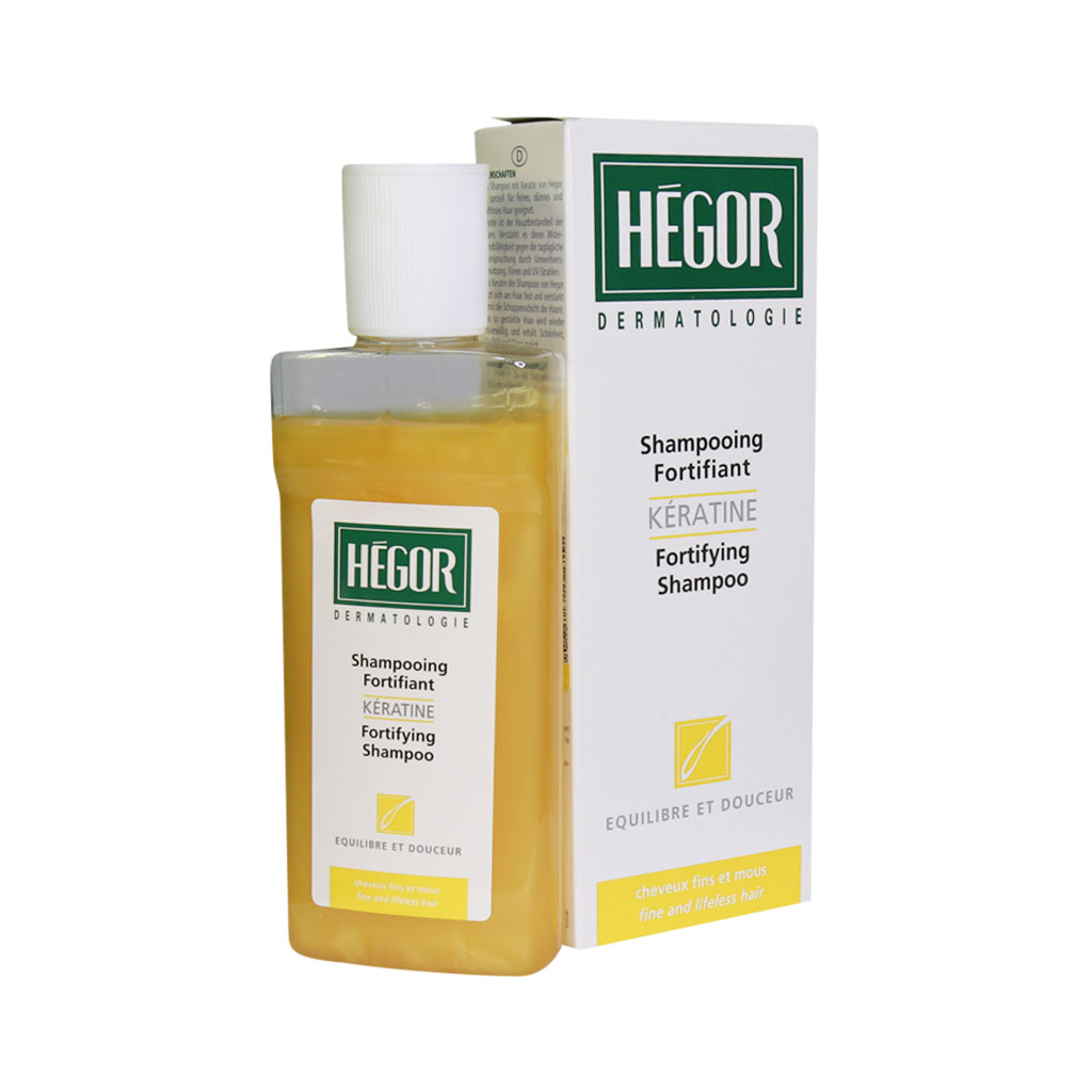 شامپو تقویت کننده موهای نازک حاوی کراتین هگور 150 میلی لیتری