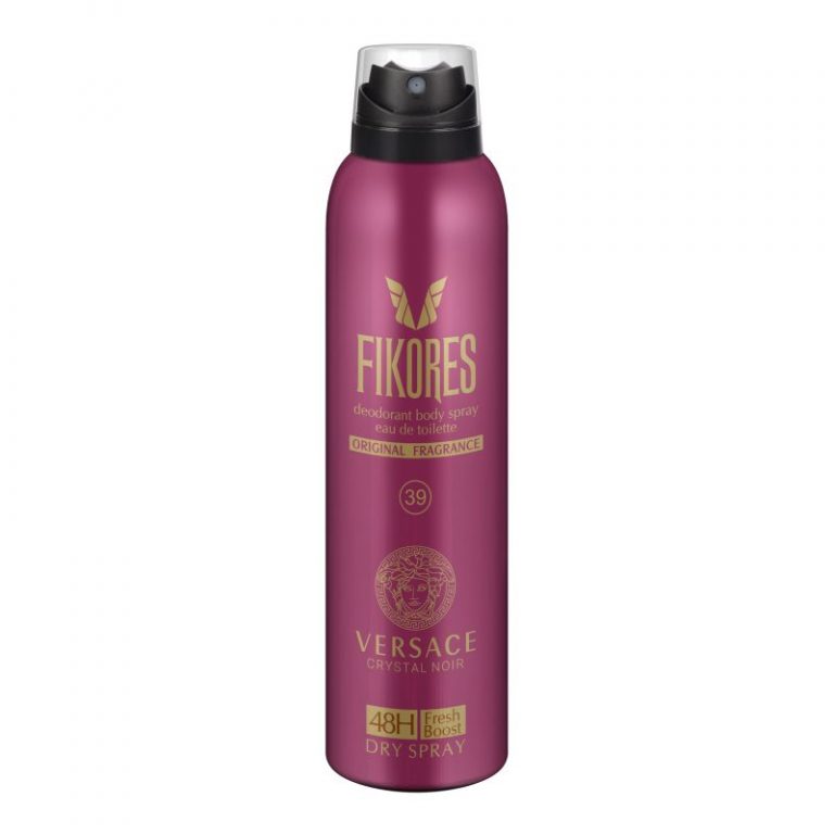 اسپری خوشبو کننده بدن بانوان مدل Versace Crystal Noir فیکورس 200 میلی لیتری