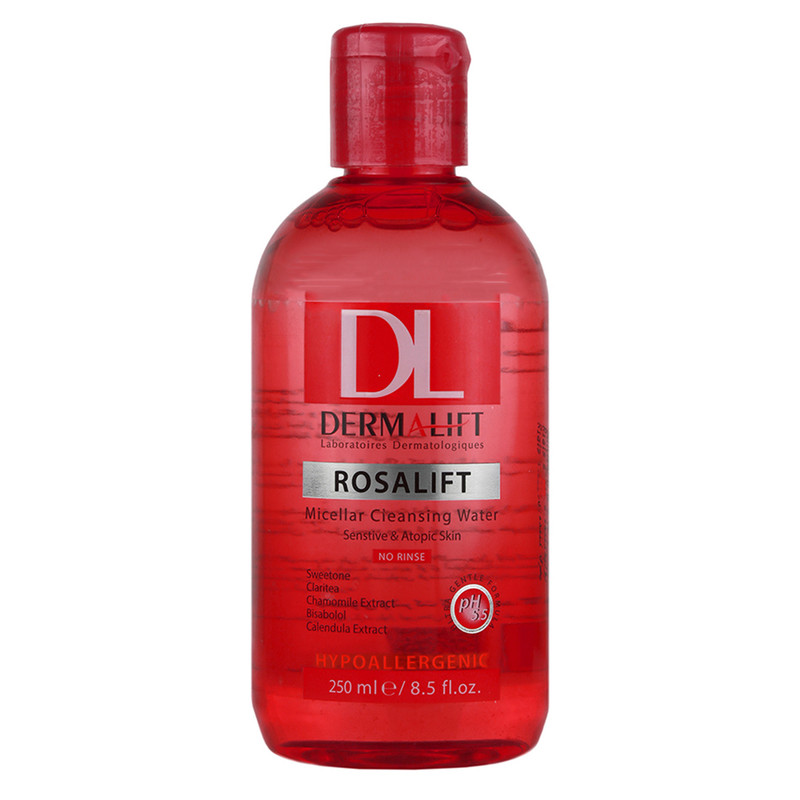 محلول میسلار پاک کننده پوست حساس مدل Rosalift درمالیفت 250 میلی لیتری