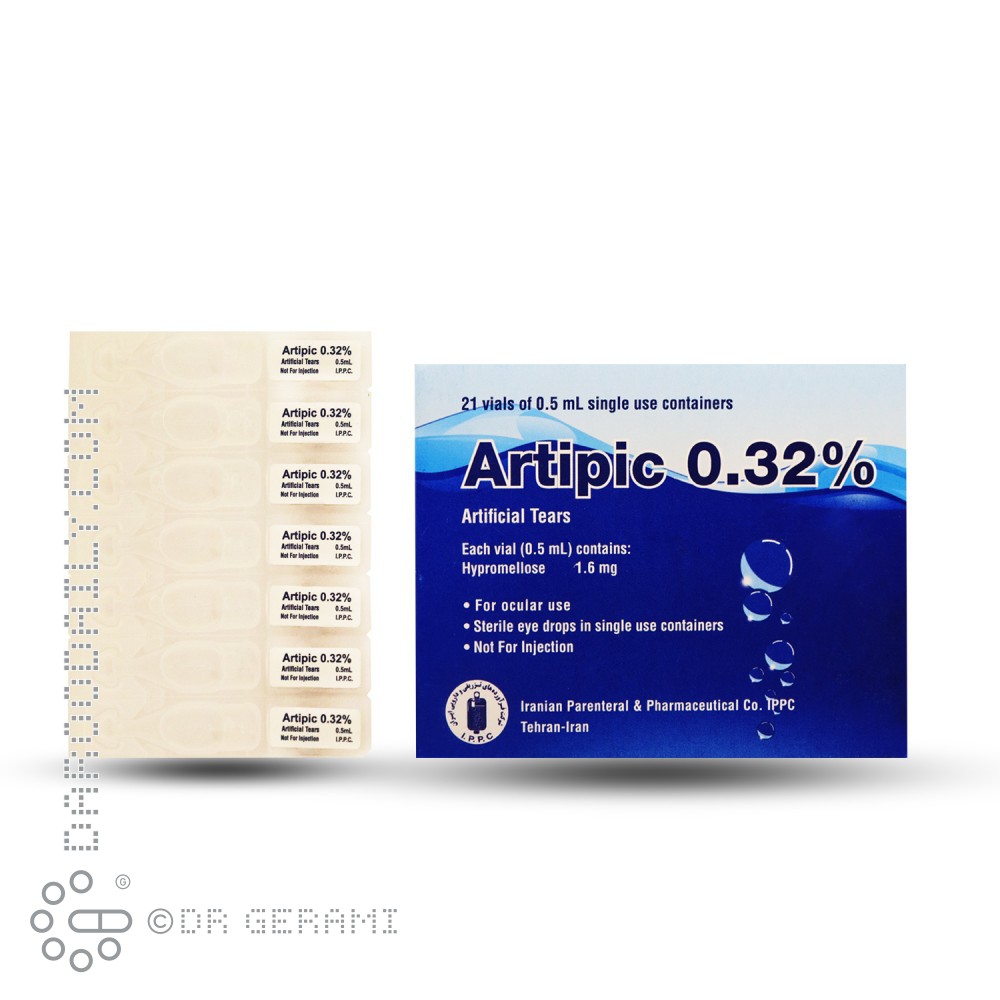 اشک مصنوعی آرتیپیک 0.32 درصد 0.5 میلی لیتری 21 عددی