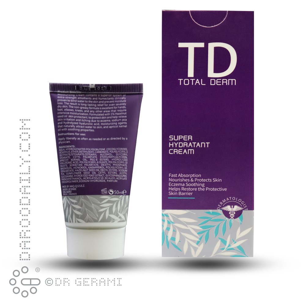 کرم سوپر آبرسان پوست چرب توتال درم ۵۰ میلی لیتری