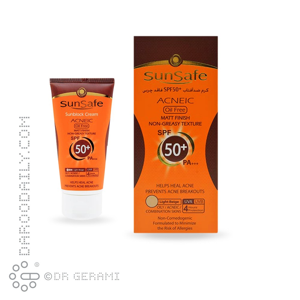 کرم ضد آفتاب پوست چرب SPF50 سان سیف ۵۰ میلی لیتری