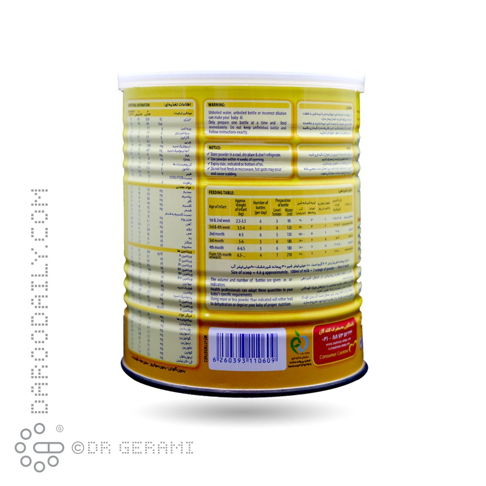 شیر خشک ببلاک ۱ میلوپا 400 گرمی