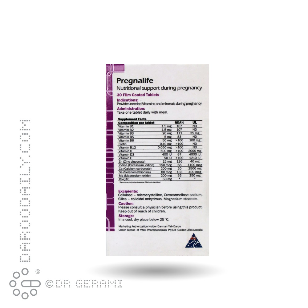 قرص پرگنالایف گلدن لایف 30 عددی