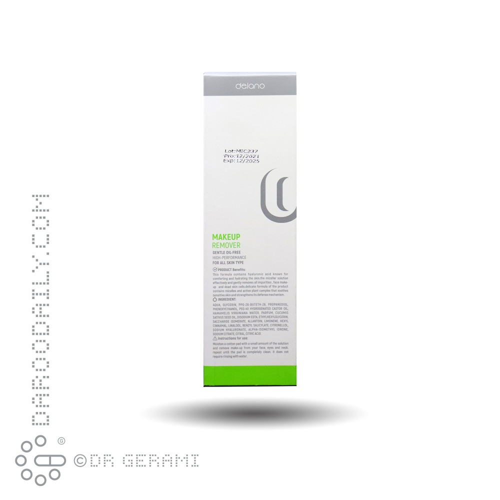 محلول پاک کننده صورت و چشم دلانو ۲۰۰ میلی لیتری