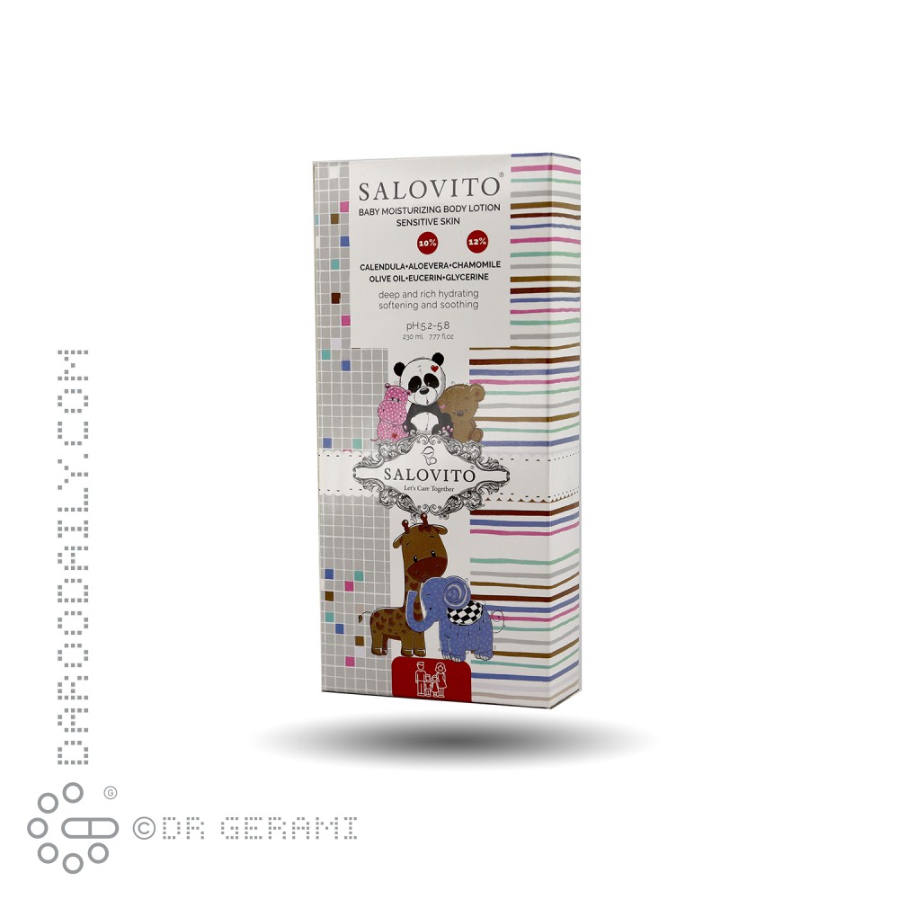 لوسیون بدن کودک بالای ۱ سال سالوویتو ۲۳۰ میلی لیتری