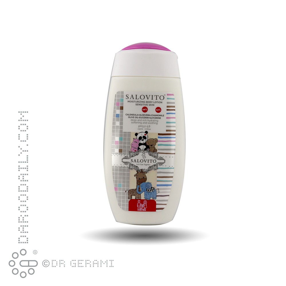لوسیون بدن کودک بالای ۱ سال سالوویتو ۲۳۰ میلی لیتری