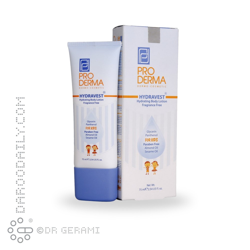 لوسیون مرطوب کننده صورت و بدن کودکان مدل Hydravest پرودرما 75 میلی لیتری