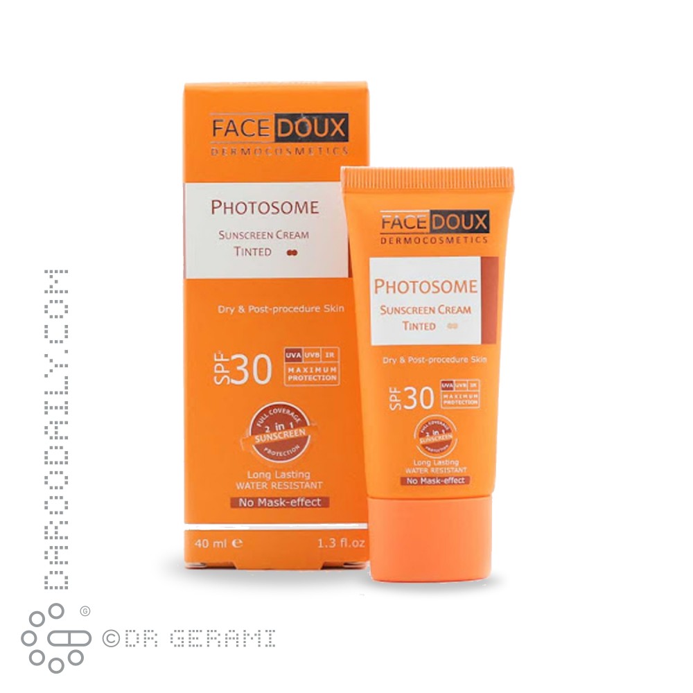 ضد آفتاب کرم پودری بژ متوسط پوست خشک مدل Photosome با SPF30 فیس دوکس 40 میلی لیتری