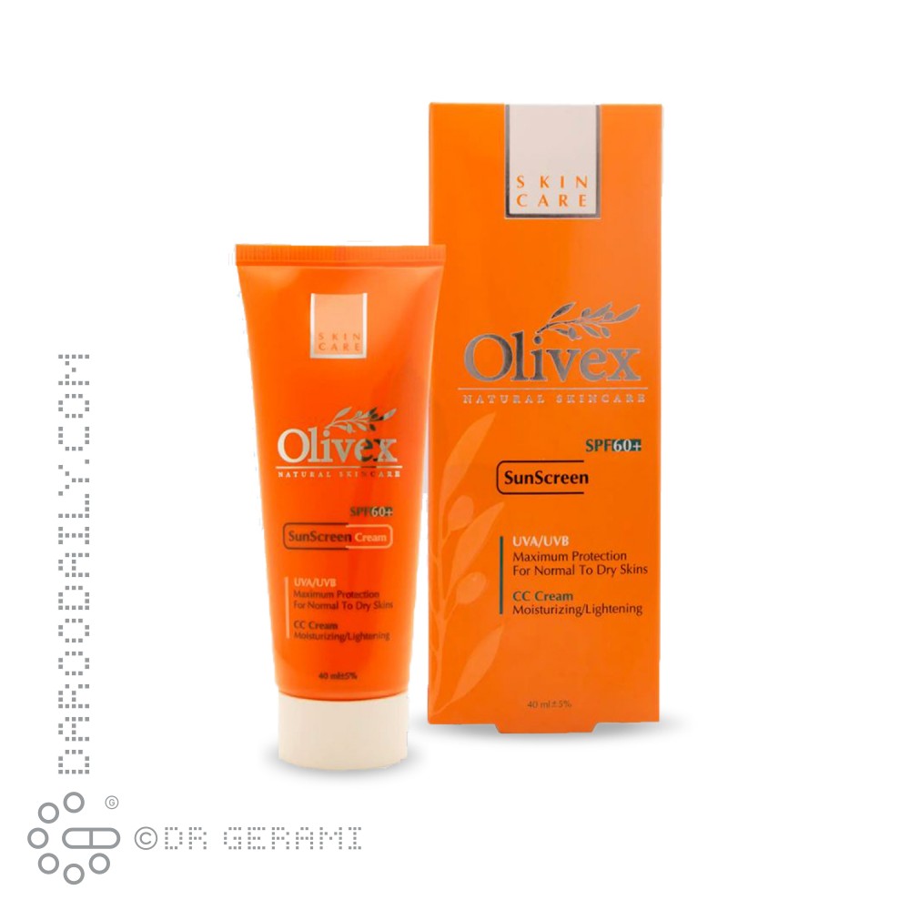 سی سی کرم ضد آفتاب بی رنگ پوست خشک SPF60 الیوکس 40 میلی لیتری