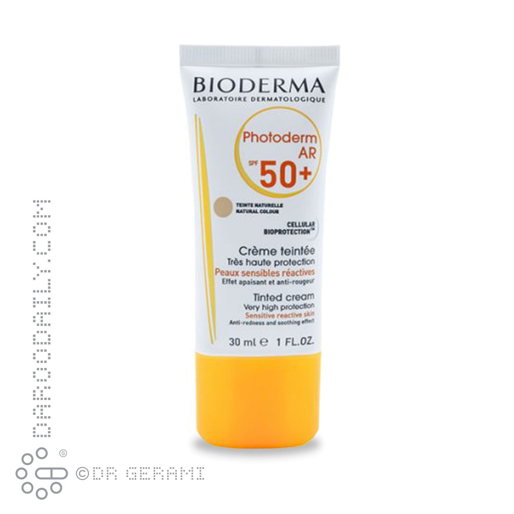 کرم ضد آفتاب طبیعی پوست حساس SPF50 مدل Photoderm AR بایودرما ۳۰ میلی لیتری
