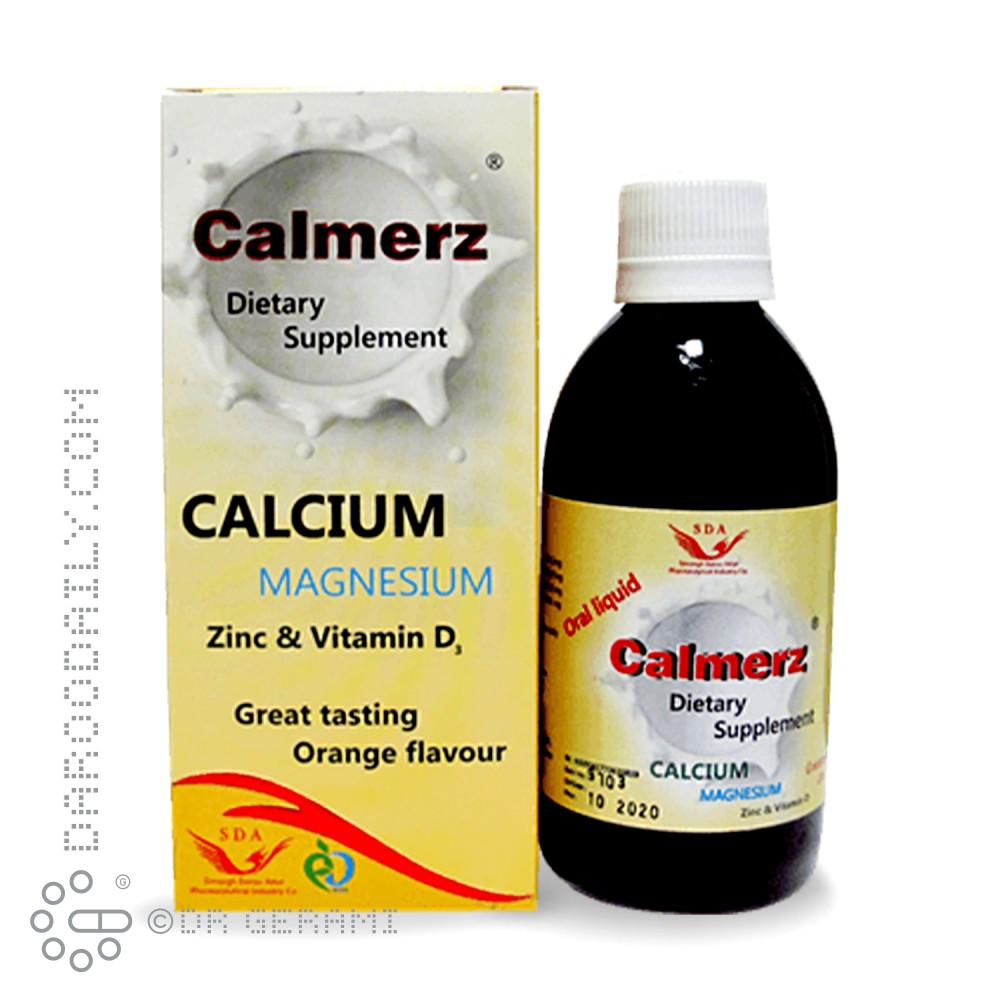 شربت کلسیم منیزیم زینک کالمرز سیمرغ دارو عطار 240 میلی لیتری